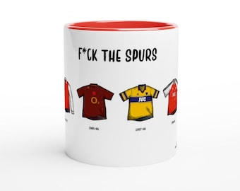 Taza del Arsenal / Equipaciones de fútbol a través de la historia / Regalo divertido