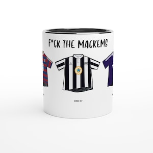 Caneca do Newcastle United | Uniformes de futebol ao longo dos tempos | Presente engraçado