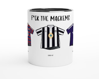 Taza del Newcastle United / Equipaciones de fútbol a través de la historia / Regalo divertido