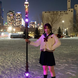 life size black myth: wukong Ruyi Jinggubang（with light, sound, motion effects）