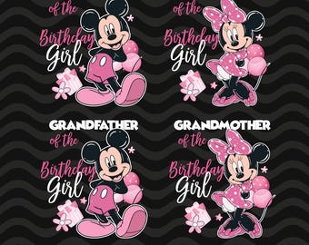 Minnie Mouse Birthday Girl Family png Bundle (Digital Download)
