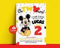 Oh Twodles Invitation, Mickey Birthday Invitation, Mickey Mouse Invitations, Mouse Editable Invitation, Mickey Twodles invite, Canva