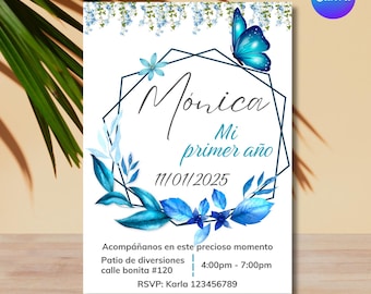 Butterfly Birthday Invitation: Girls Butterfly Party (Digital Download)