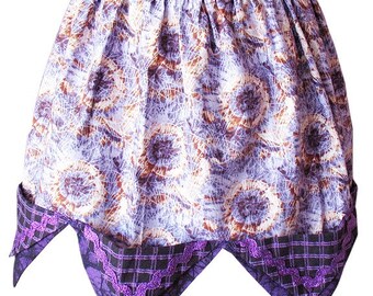PURPLE PASSION To The POINT Gothic Violet Tones Half Apron Size Medium for Domestic Gothic Goddess with 5 Pockets
