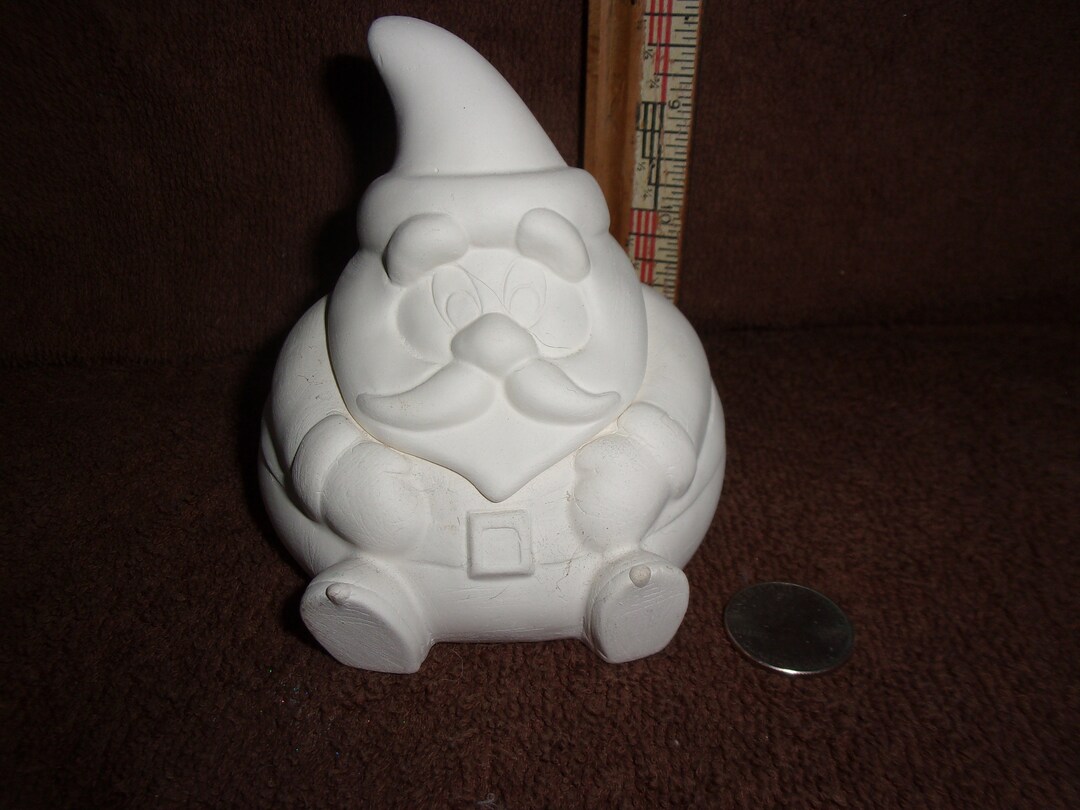 Small Santa Kiss Candy Dish in Ceramic Bisque Ready to Be Etsy