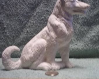 German Shepherd Dog in Ceramic Bisque Ready to Be Painted