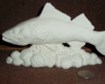 Walleye Fish in Ceramic Bisque Ready to be Paint Fishing Fishes