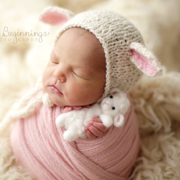 Photo Prop Newborn Lamb Hat Animal Bonnet Girl Baby Spring Newborn Boy Photography Organic Knitted Mohair Cap Easter Coming Home Going