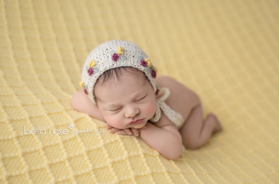 Embroidery Lace Baby Bonnet Baby Girl Hat Soft Newborn Photography Props QP 