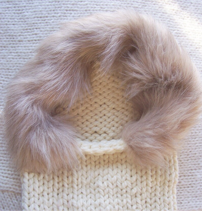 Eskimo Papoose Photo Prop Baby Cocoon Newborn Boy Knitted Sleep Sack Hand Knit Girl Pouch Cacoon Fur Trim Infant Photography Swaddle Sleeper