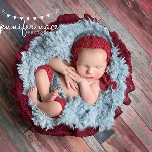 Diaper Cover Bonnet Hand Knit Set Newborn Girl Spring Photo Prop Coming Home Hat Baby Pants Mohair Shorts Going Outfit Knitted Blue Organic