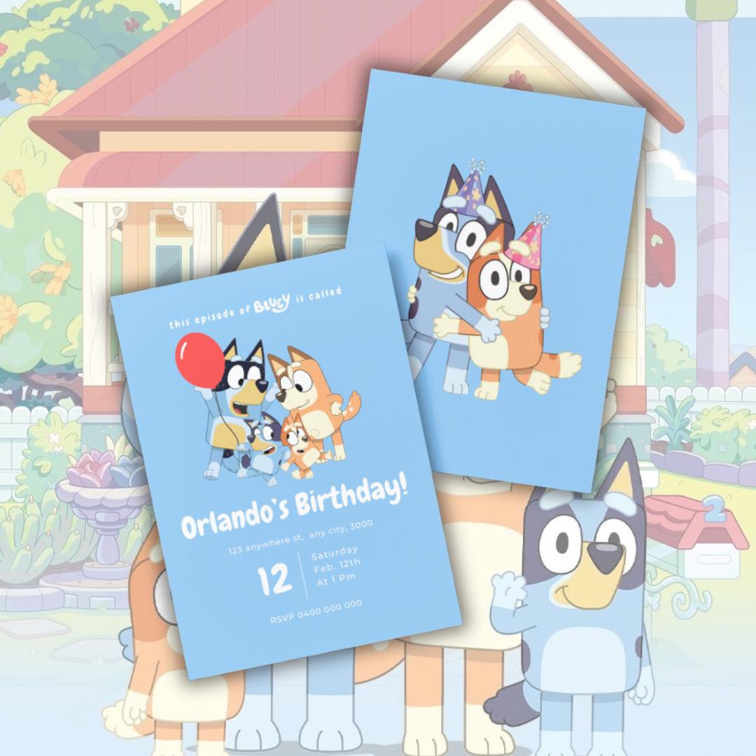 Bluey Invite – Canva Template Only