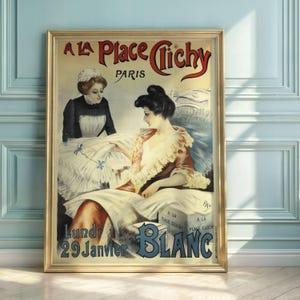 Belle Époque French Art Nouveau Poster: A la Place Clichy Print