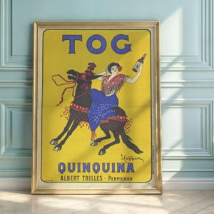 Tog Quinquina Poster by Cappiello | Vintage French Aperitif Ad | Retro Perpignan Wall Art