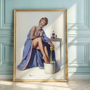 Gil Elvgren Pin-Up Art Poster: Mid-Century Retro Illustration