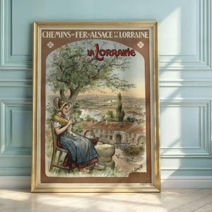 Art Nouveau Travel Poster: Alsace Lorraine Railway Print