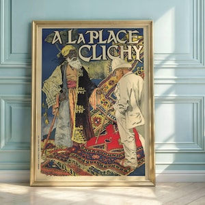 Vintage Paris Art Nouveau Poster: A La Place Clichy Lithograph