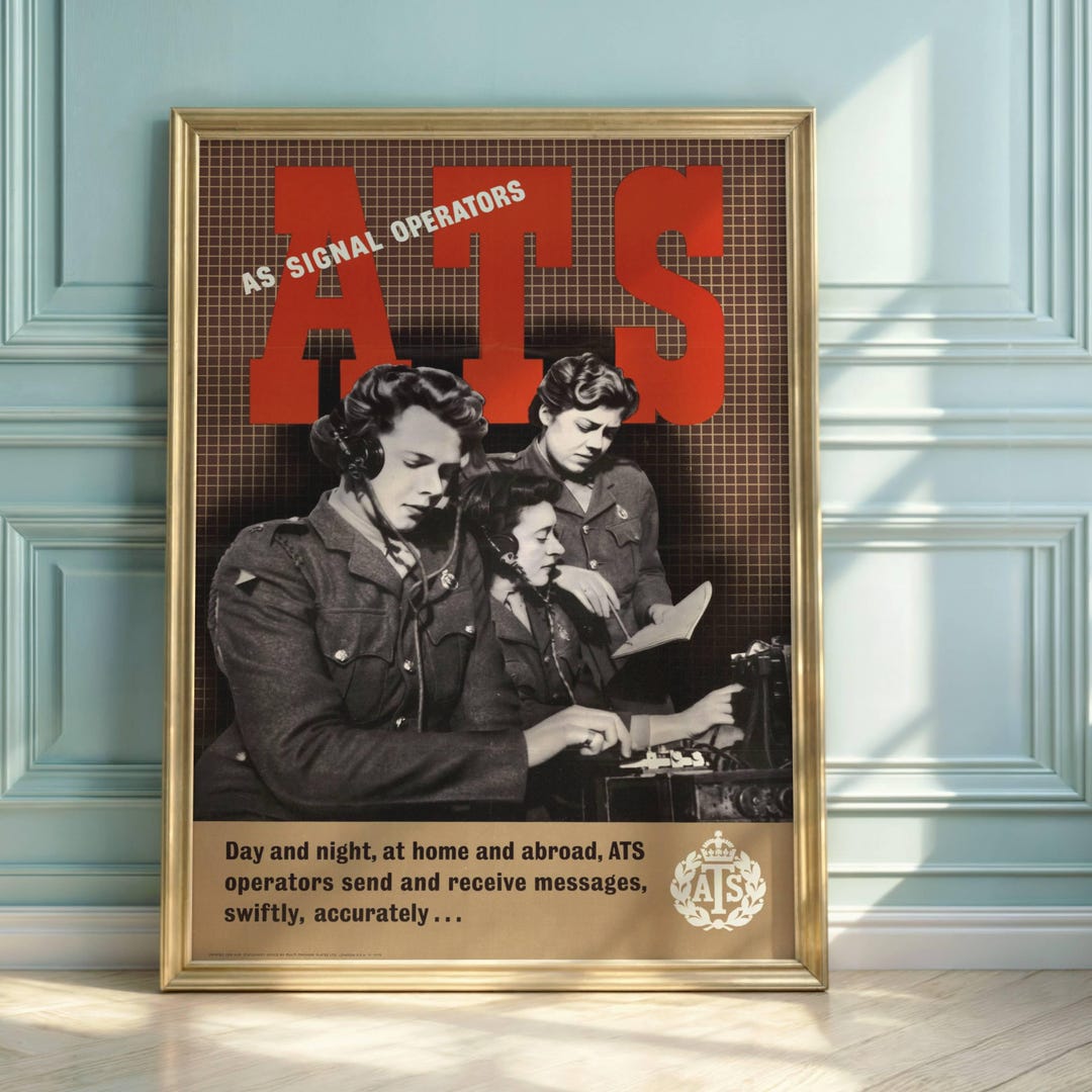 WWII Propaganda Poster: ATS Women Signal Operators Art Print - Etsy