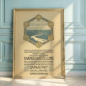 Jugendstil Art Nouveau Poster: 1904 German Exhibition Print