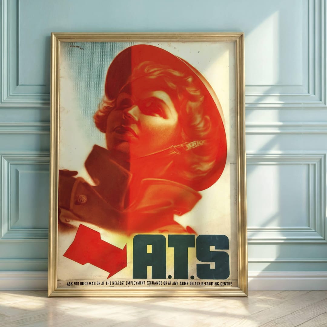 WWII ATS Recruitment Poster: Abram Games British Army Art - Etsy