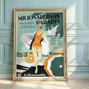 Art Deco Movie Poster: The Cocoanuts, Marx Brothers Comedy