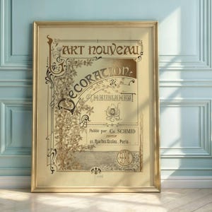 Art Nouveau Floral Poster: Parisian Vintage Wall Art