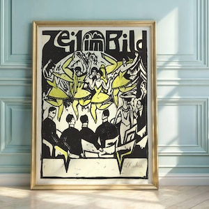Ernst Ludwig Kirchner Woodcut Print: Expressionist Dancers, Die Brücke Art