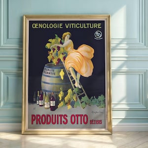 Cappiello Otto Wine Poster: Vintage French Liquor Ad, Retro Wall Art