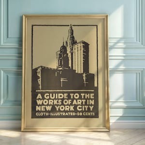 Vintage NYC Poster: 1920s-30s Art Deco Silhouette