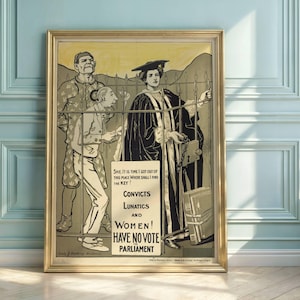 Empowering Women&#39;s Suffrage Poster | Emily J Harding Andrews Art | Artists&#39; Suffrage League | UK Voting Rights History