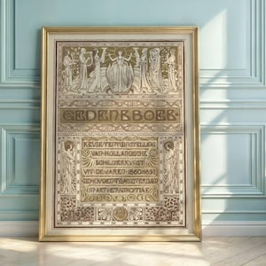 Art Nouveau Poster Print | Dutch Painting Exhibition 1800-1892 | Vintage Amsterdam Art | Classic 19th Century Design