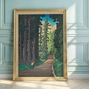 Nikko Gaido (The Road to Nikko) by Hasui Kawase | Japanese Landscape Poster | Japandi Nature Art