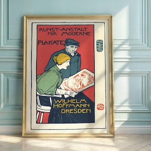 Otto Fischer Art Nouveau Poster: 1896 Dresden Print