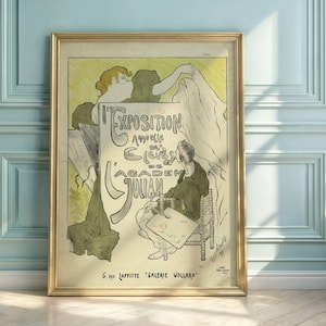 Toulouse-Lautrec Art Nouveau Poster: Académie Julian Exhibition Print
