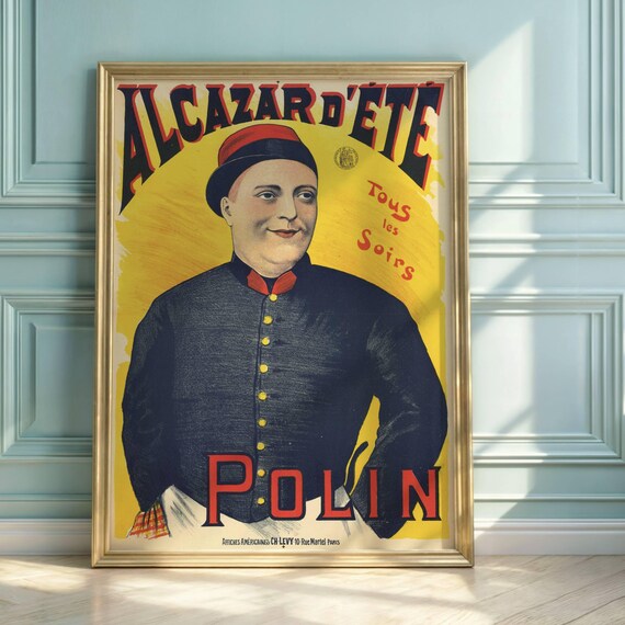 Belle Époque Parisian Poster: Polin at Alcazar D'Été Music Hall