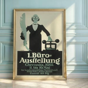 1912 Chemnitz Exhibition Poster: Vintage Art Nouveau German Print