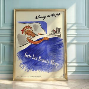WWII Propaganda Poster: Jenny on the Job, Rosie the Riveter Art