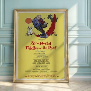 Fiddler on the Roof Vintage Poster: Zero Mostel Broadway Art