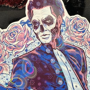 Ghost Papa Emeritus III Terzo Romantic Rose Metal Band Holographic Sticker