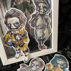 Ghost Chibi Stickers Sports Copia Baseball Papa Emeritus IV Metal Band Holographic