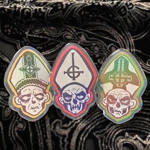 Ghost Chibi Acrylic Pins Papa Emeritus Nihil Primo Secondo Ita Bag