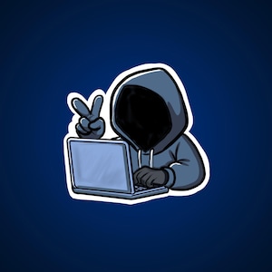 Adesivo de Hacker - Presente Engraçado de Segurança Cibernética para hackers éticos, programadores, profissionais de TI, estudantes de codificação e entusiastas de tecnologia. Laptops, Telefones.