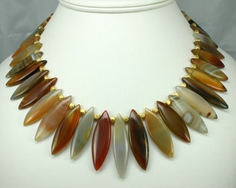 Agate and Gold Collar