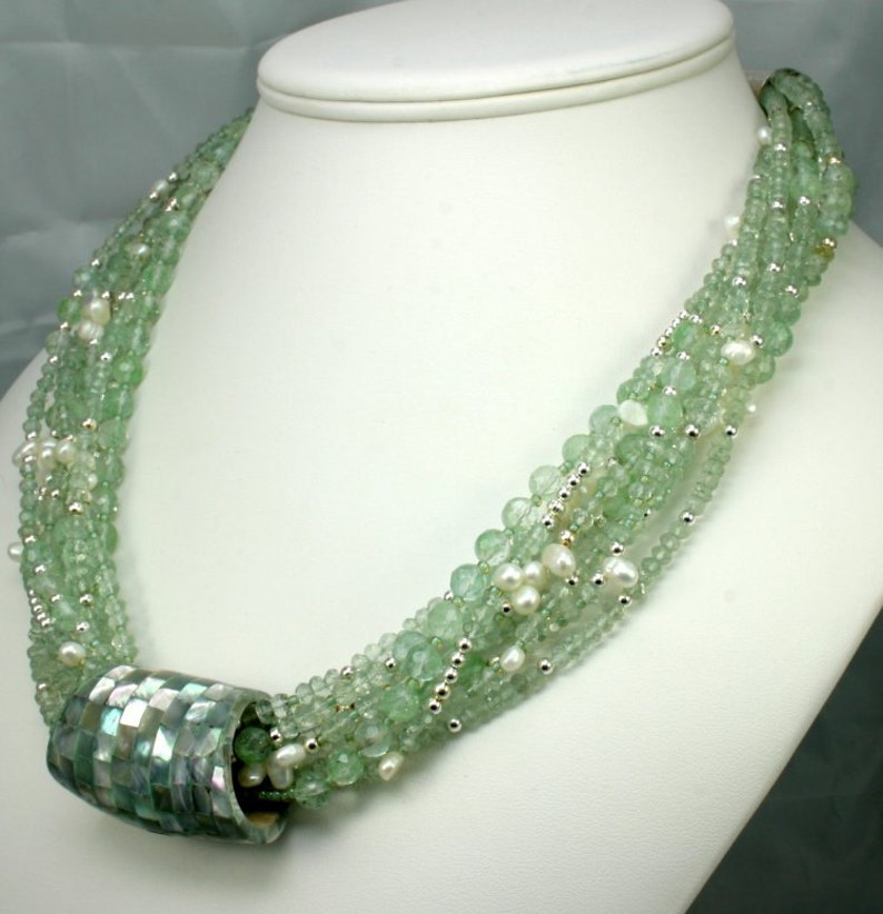 Karla Necklace - Green Amethyst