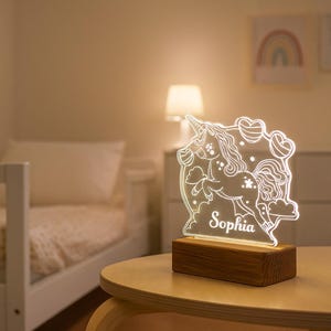 Baby Night - Custom Night Light - Personalized Night Light - Nursery Decor - Cute Night Light - Custom Baby Girl Gift - Gifts for Kids