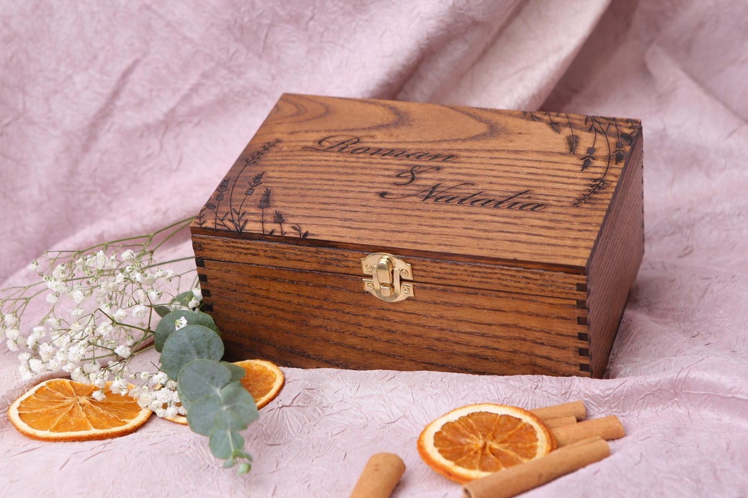 Personalized Wedding Memory Box, Engraved Wooden Keepsake Box - Etsy