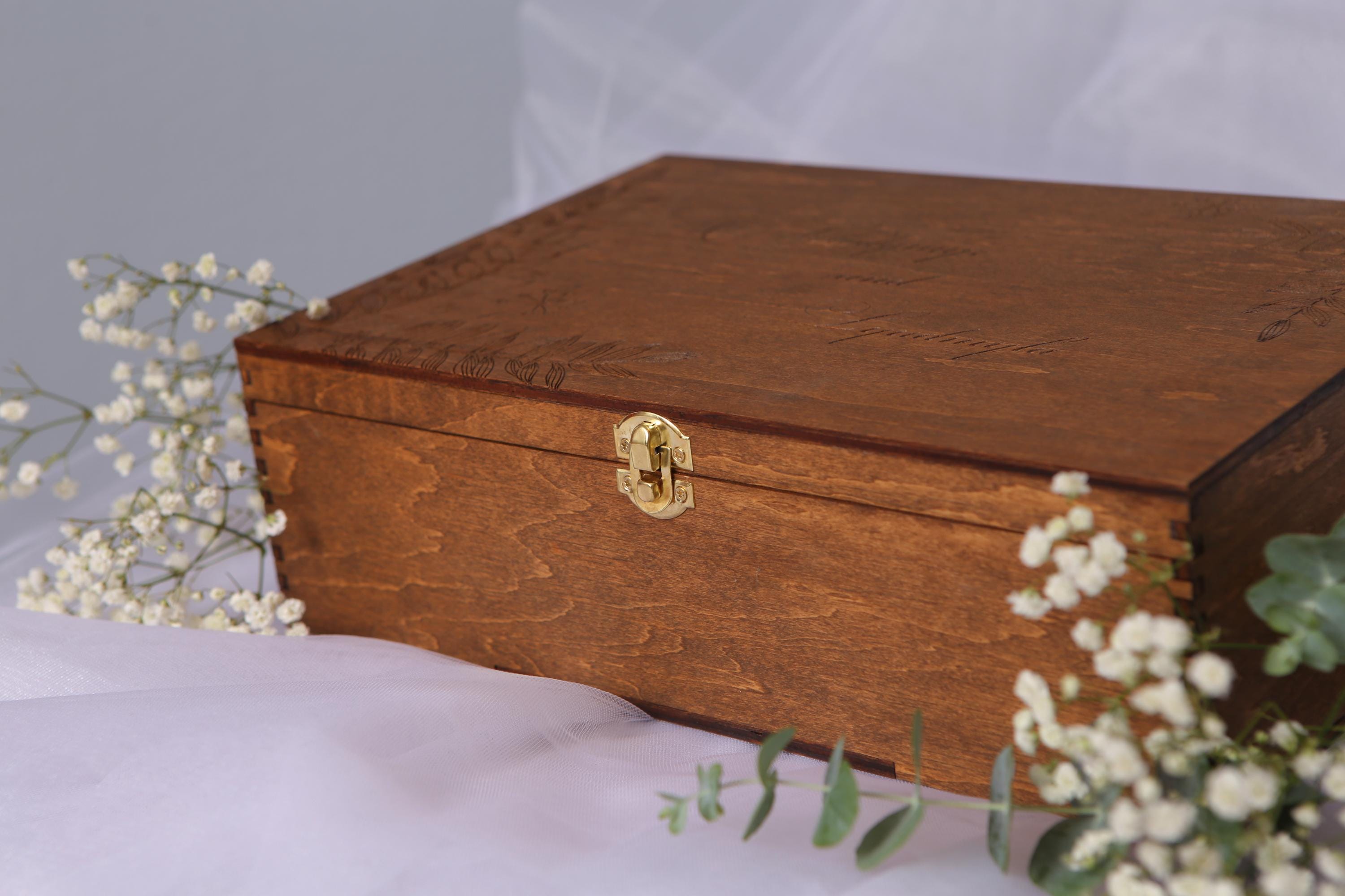 Personalized Wooden Keepsake Box, Custom Engraved Memory Box - Etsy