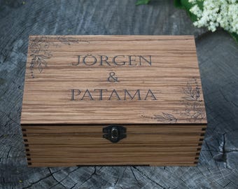 Personalized Wooden Keepsake Box - Engraved Memory Box, Wedding Gift