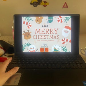 2024 Weihnachtskarte, digitale Weihnachtskarte, Spaß-niedliche Feiertags-Gruß-Karte, digitaler Download, Weihnachtskarte für Familie Freunde Junge Mädchen