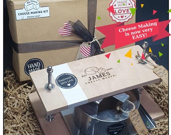 For Cheese Lovers, Cheese Making Kit Gift,Diy cheese kit,Cheese making mold,Cheese press,Personalized gift,Gifts for him